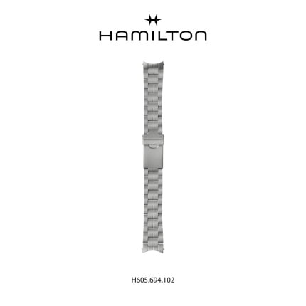 Bracciale acciaio H695694102 Khaki Field 38 mm satinata 