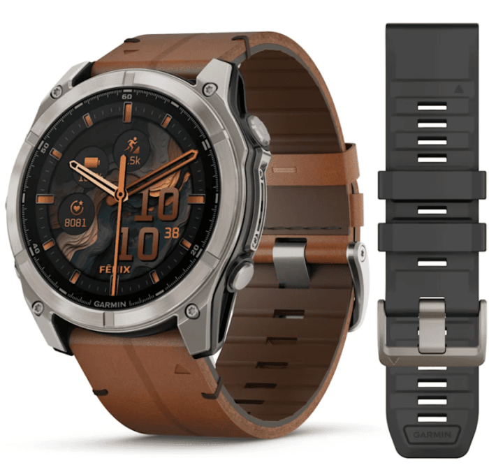 Garmin Fenix8 Amoled 51 mm cinturino pelle - immagine 1