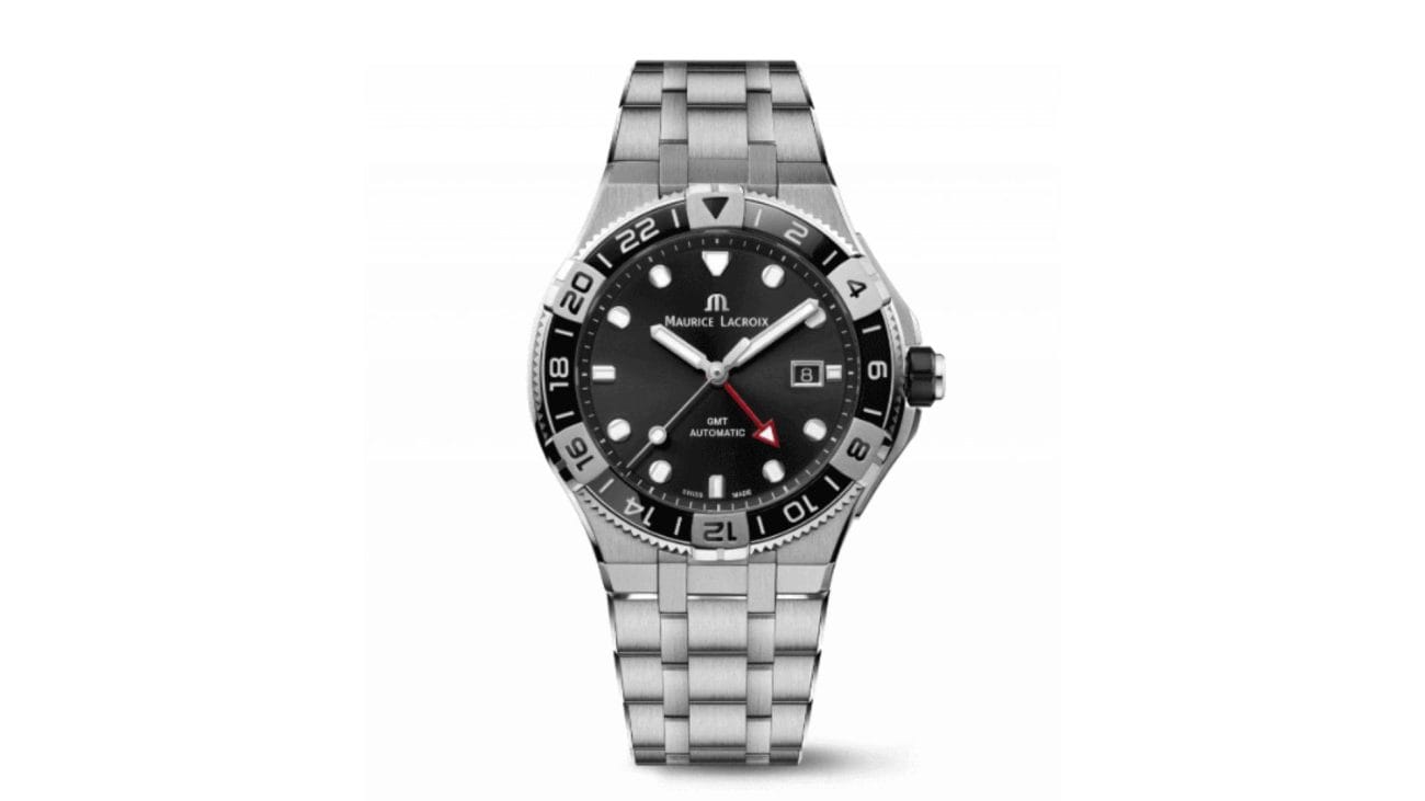 orologio in acciaio con quadrante nero